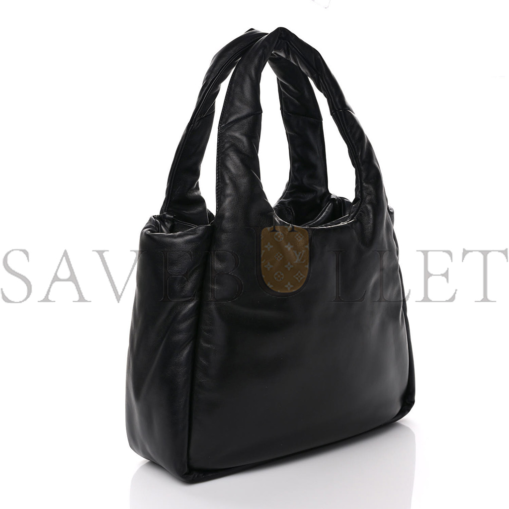 PRADA SOFT NAPPA MEDIUM PADDED SHOULDER BAG BLACK (30*25*11cm) PRADA SOFT NAPPA MEDIUM PADDED SHOULDER BAG BLACK (30*25*11cm)