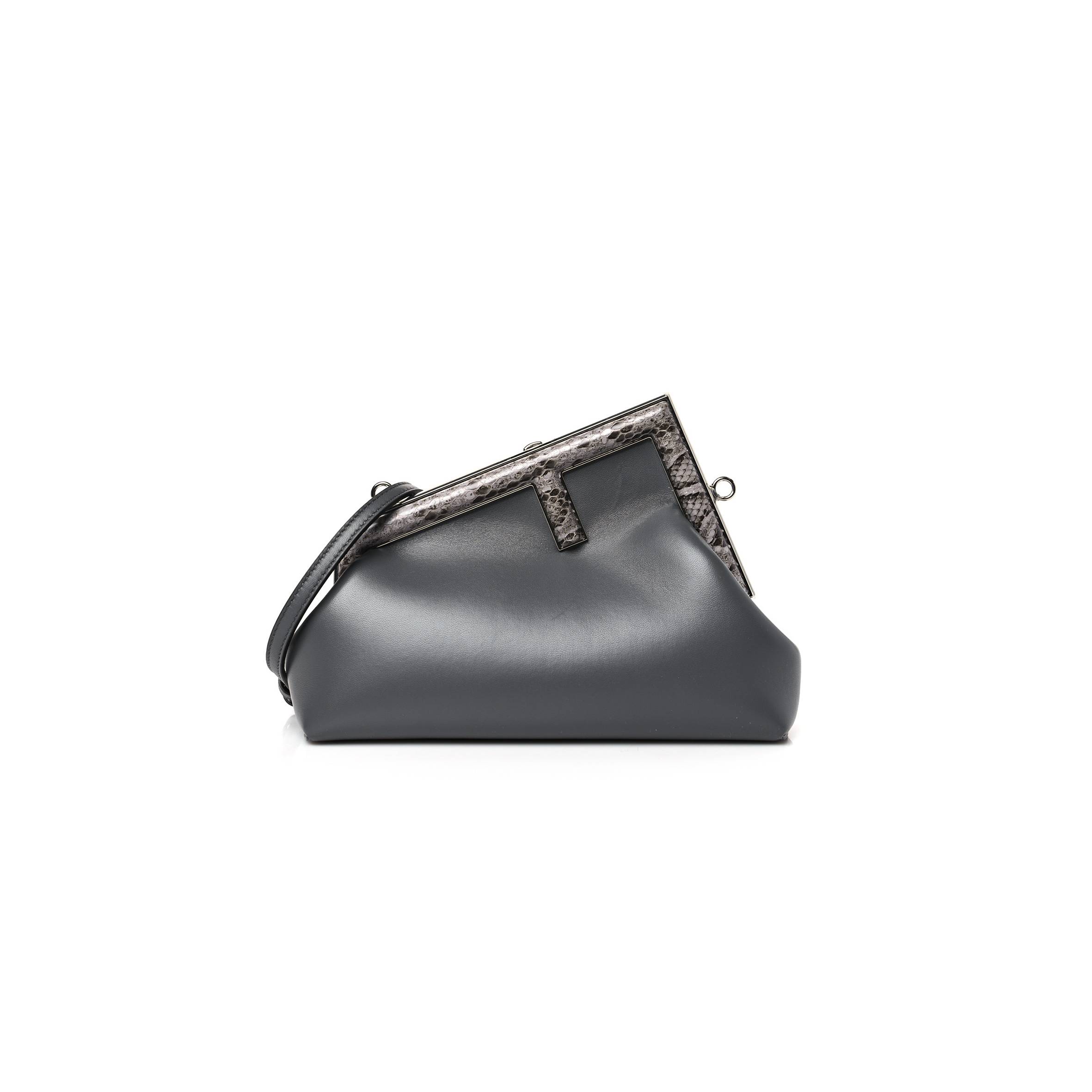 FENDI SHINY NAPPA SNAKESKIN SMALL FENDI FIRST ANTHRACITE ASFALTO (26*18*9.5cm) FENDI SHINY NAPPA SNAKESKIN SMALL FENDI FIRST ANTHRACITE ASFALTO (26*18*9.5cm)