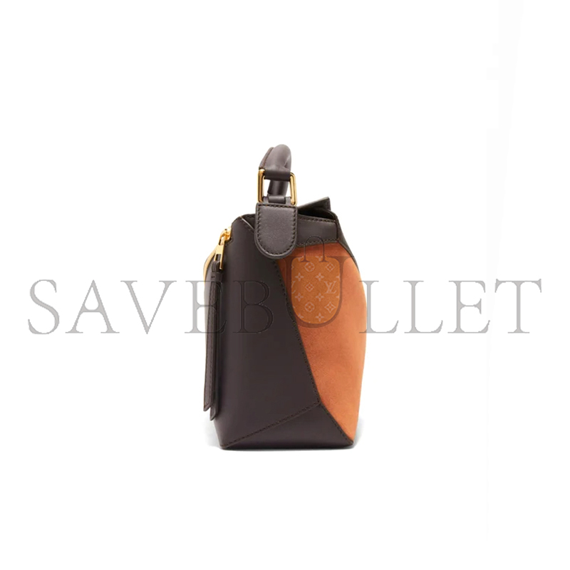 LOEWE SMALL PUZZLE BAG IN CLASSIC CALFSKIN AND SUEDE A510P60X94-4522 (24*16.5*10.5cm)