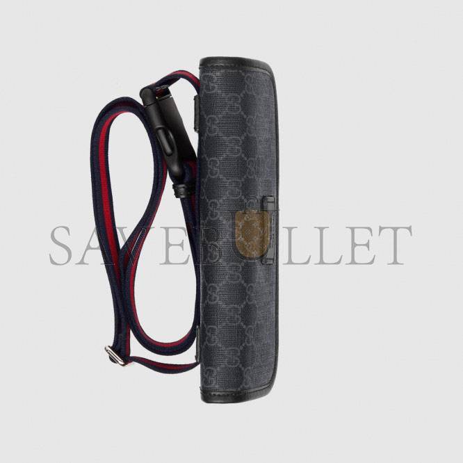 GUCCI GG BLACK BELT BAG 598113 (24*17*3.5cm) GUCCI GG BLACK BELT BAG 598113 (24*17*3.5cm)