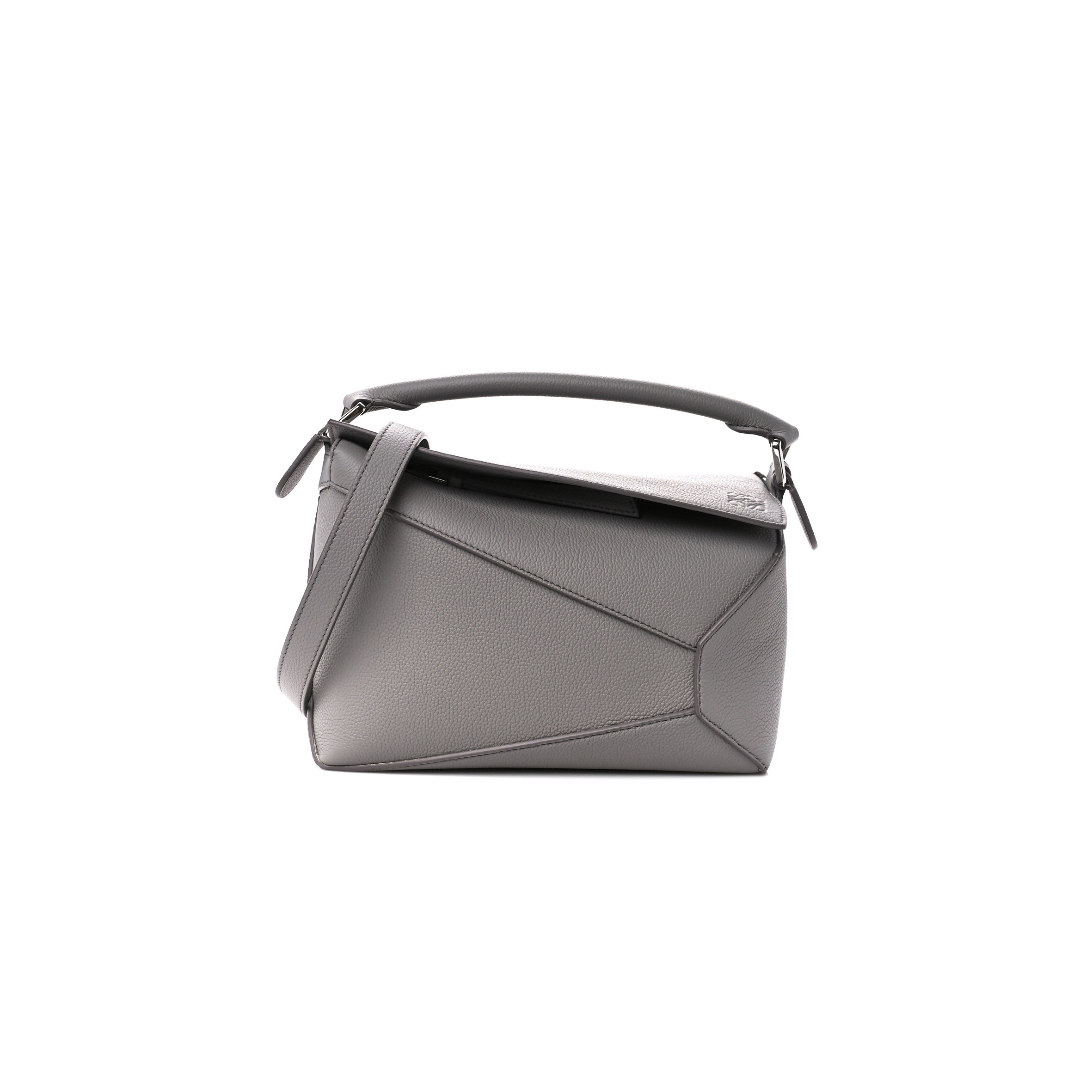 LOEWE SOFT GRAINED CALFSKIN SMALL PUZZLE EDGE BAG PEARL GREY (24*16.5*10.5cm) LOEWE SOFT GRAINED CALFSKIN SMALL PUZZLE EDGE BAG PEARL GREY (24*16.5*10.5cm)