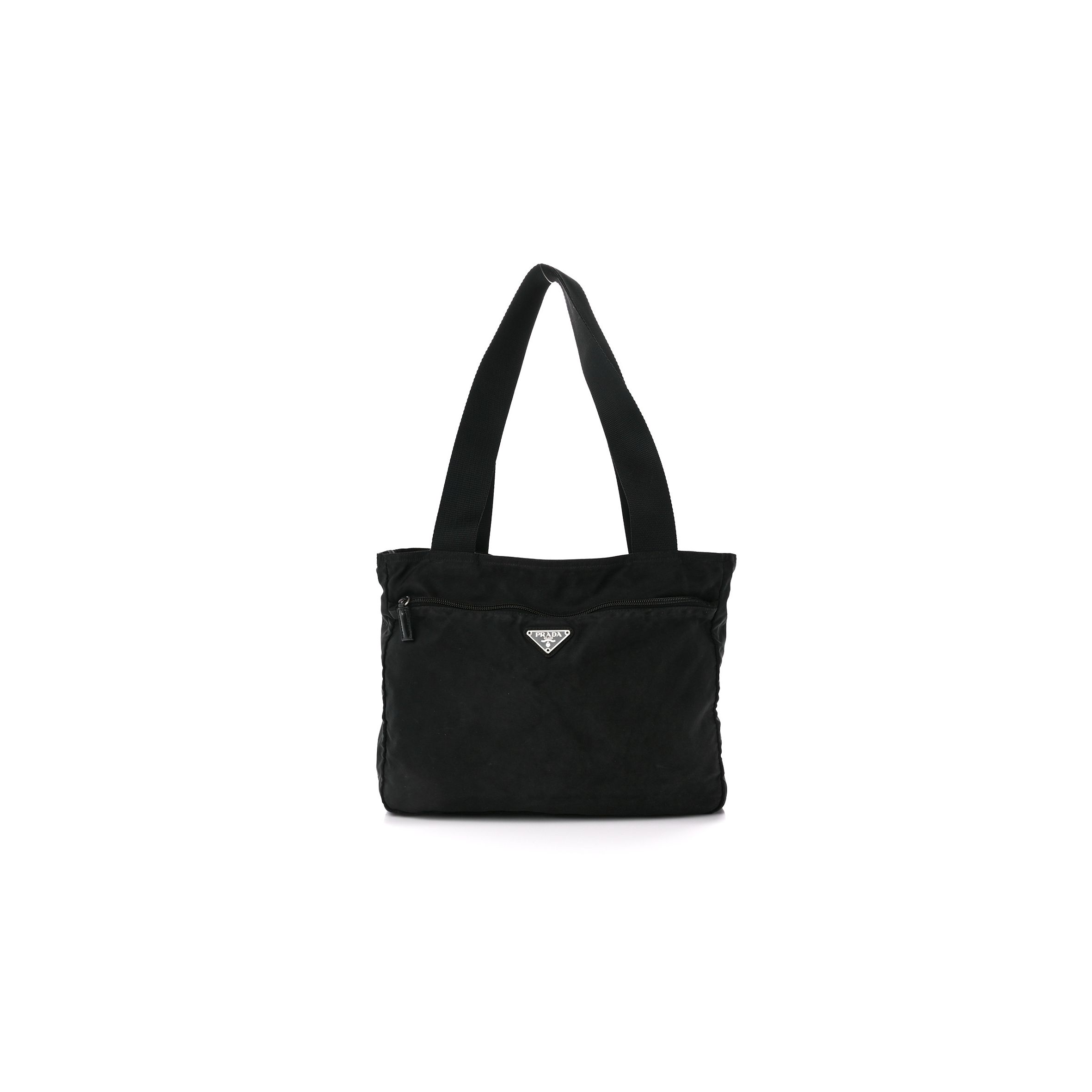 PRADA TESSUTO NYLON SAFFIANO TOTE BLACK (29*27*15cm) PRADA TESSUTO NYLON SAFFIANO TOTE BLACK (29*27*15cm)