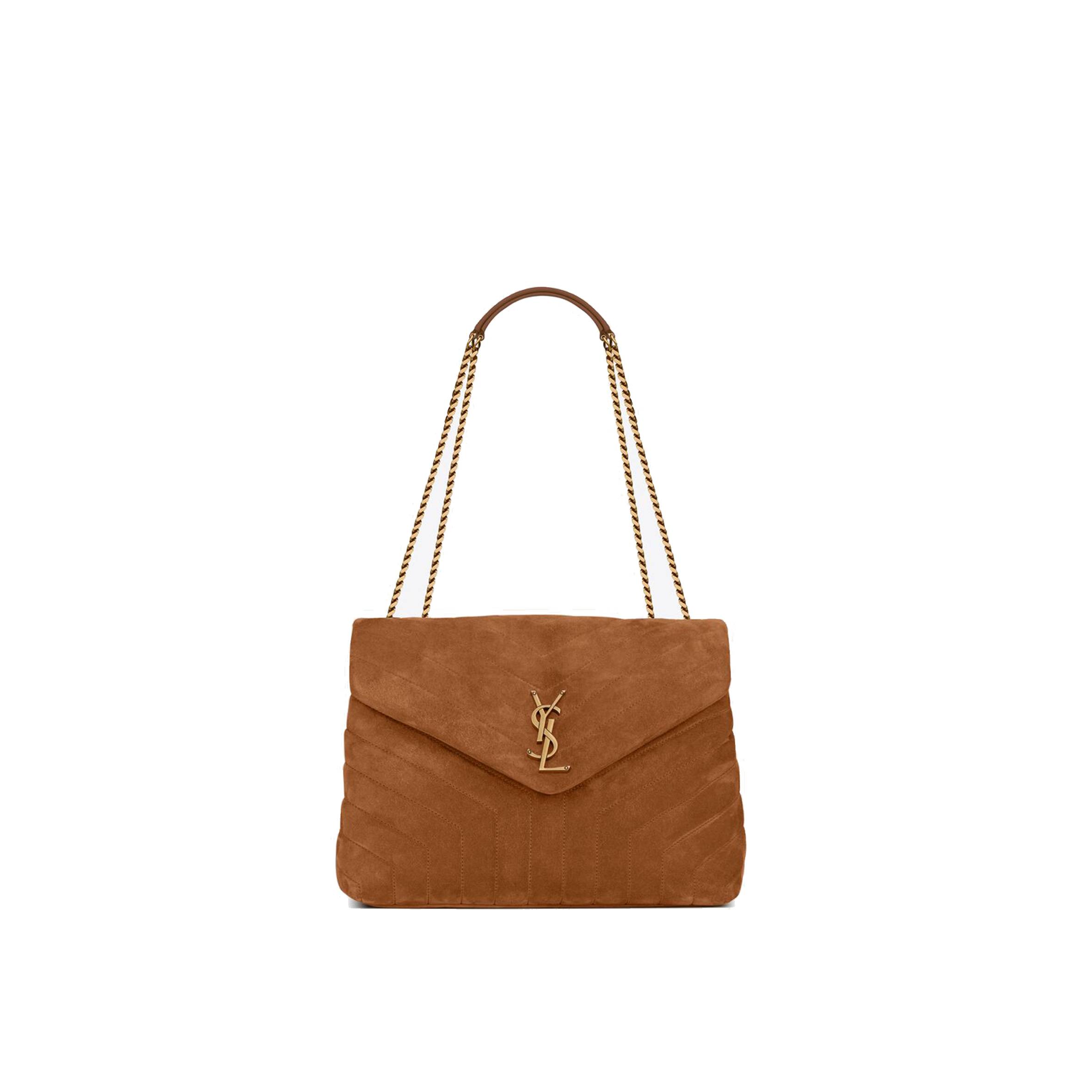 YSL LOULOU MEDIUM CHAIN BAG IN QUILTED SUEDE 5749461U8C77761 (32*22*12cm) YSL LOULOU MEDIUM CHAIN BAG IN QUILTED SUEDE 5749461U8C77761 (32*22*12cm)