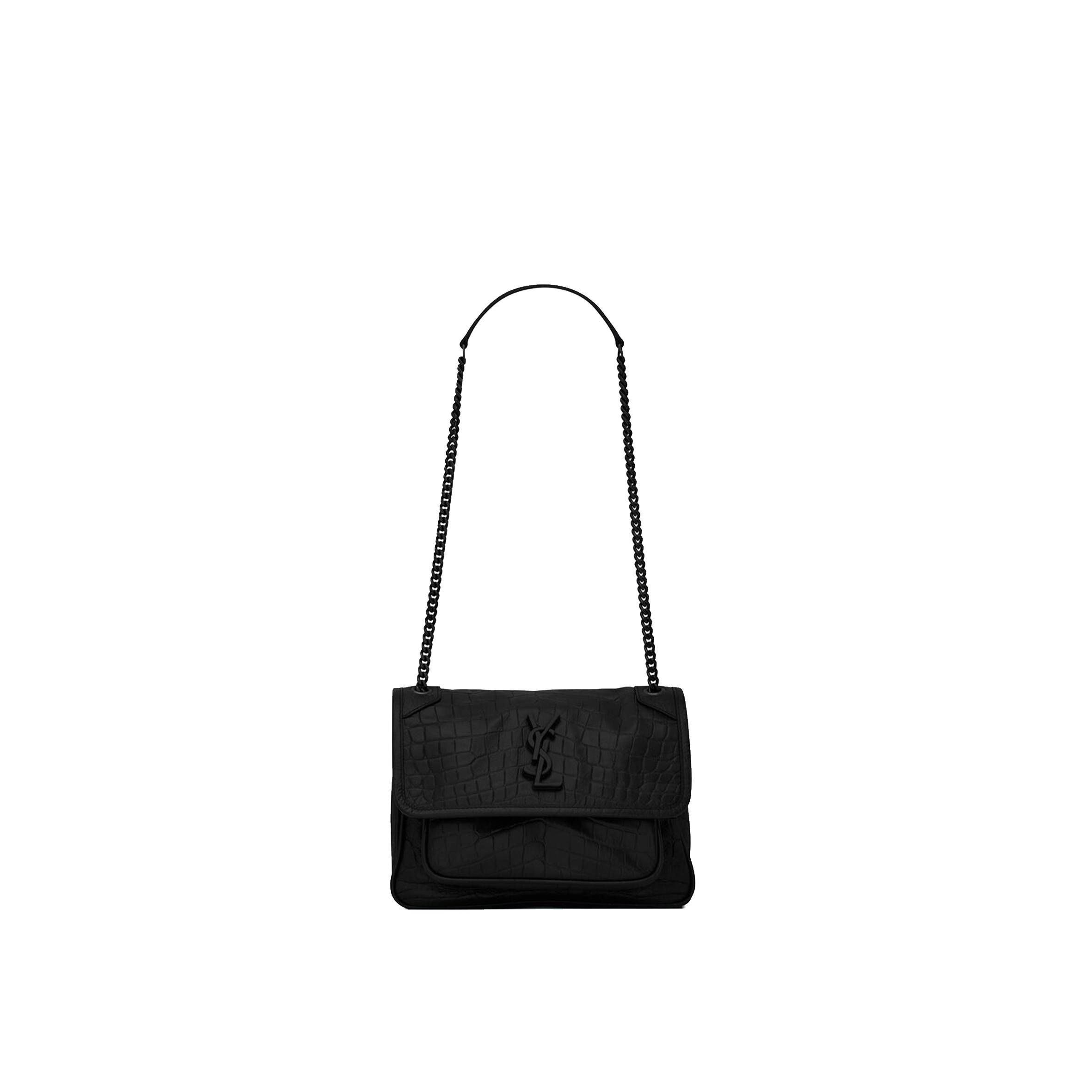YSL NIKI BABY CHAIN BAG IN CROCODILE-EMBOSSED LEATHER 6331511K00U1000 (21*16*7.5cm) YSL NIKI BABY CHAIN BAG IN CROCODILE-EMBOSSED LEATHER 6331511K00U1000 (21*16*7.5cm)