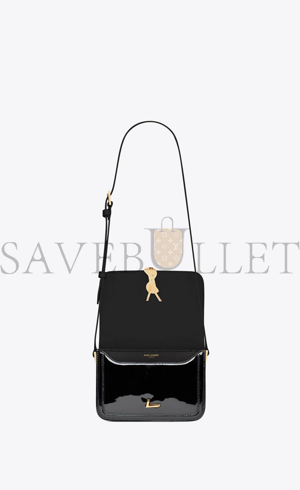 YSL SOLFERINO SMALL SATCHEL IN LACQUERED PATENT LEATHER 634306BMIIW1000 (18.5*14*6cm) YSL SOLFERINO SMALL SATCHEL IN LACQUERED PATENT LEATHER 634306BMIIW1000 (18.5*14*6cm)
