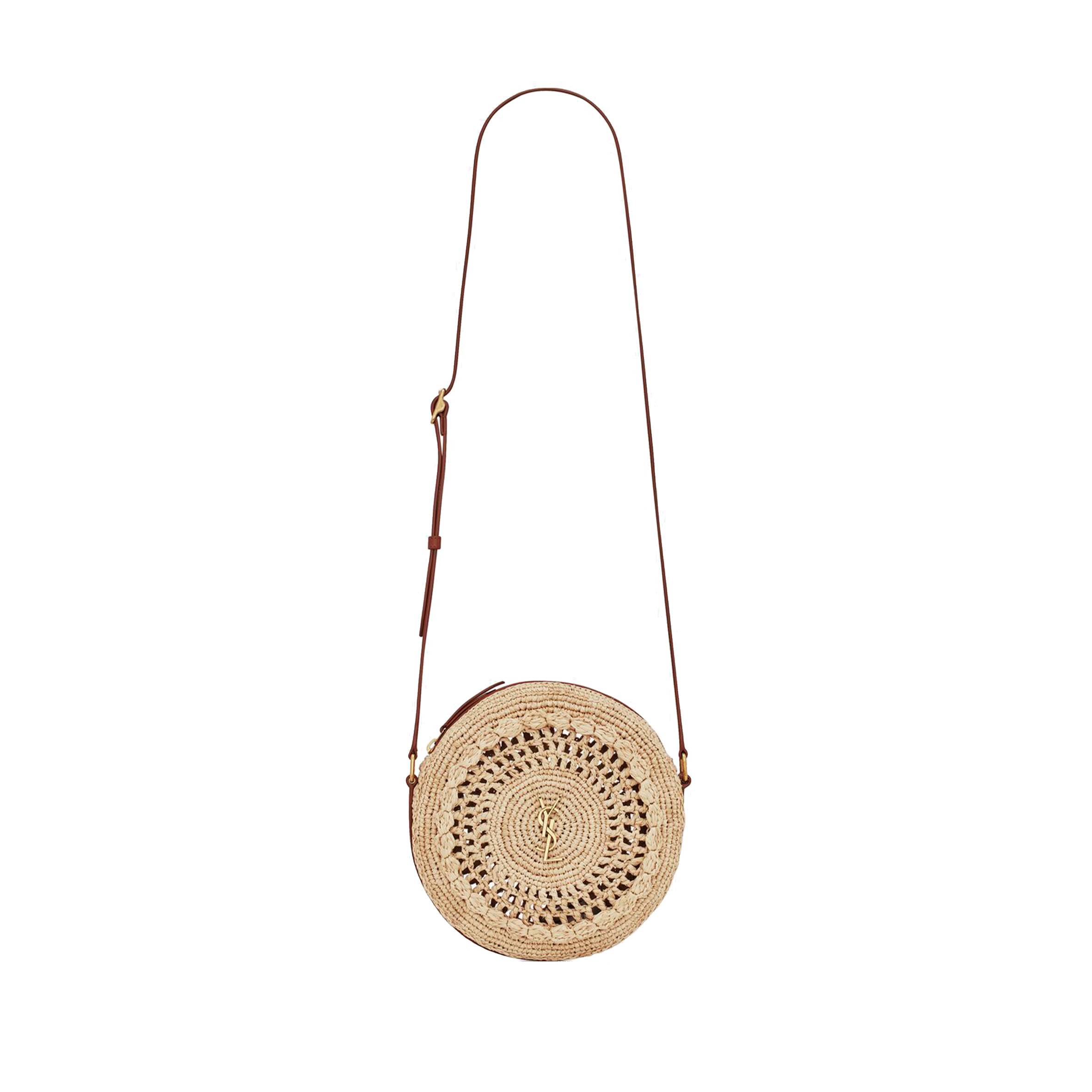 YSL SAC ROND IN RAFFIA AND SMOOTH LEATHER 685601GAAAA2080 (21*21*4cm) YSL SAC ROND IN RAFFIA AND SMOOTH LEATHER 685601GAAAA2080 (21*21*4cm)