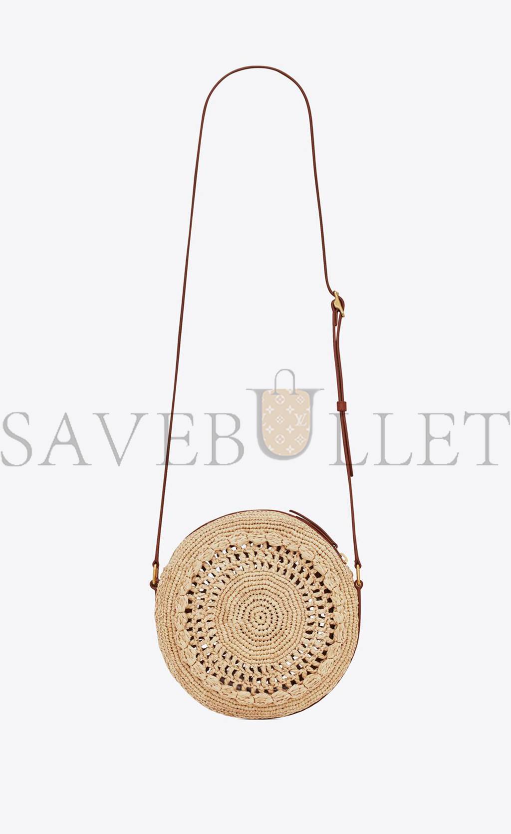 YSL SAC ROND IN RAFFIA AND SMOOTH LEATHER 685601GAAAA2080 (21*21*4cm) YSL SAC ROND IN RAFFIA AND SMOOTH LEATHER 685601GAAAA2080 (21*21*4cm)