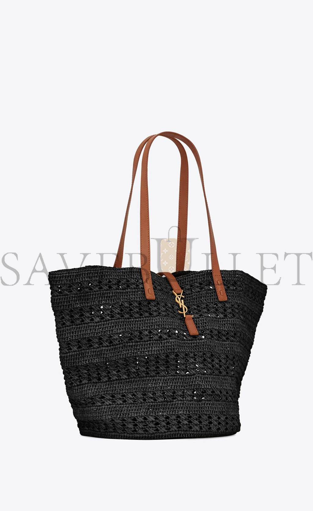 YSL PANIER MEDIUM BAG IN CROCHET RAFFIA AND SMOOTH LEATHER 688221GAAAC1062 (48*30*26cm) YSL PANIER MEDIUM BAG IN CROCHET RAFFIA AND SMOOTH LEATHER 688221GAAAC1062 (48*30*26cm)