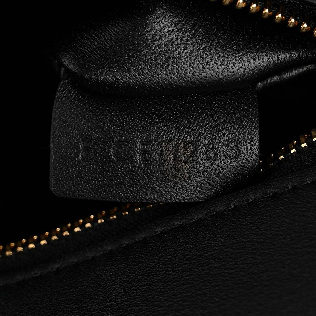 CELINE SHINY CALFSKIN COLLEGE TRIOMPHE BLACK (20*16*6cm) CELINE SHINY CALFSKIN COLLEGE TRIOMPHE BLACK (20*16*6cm)