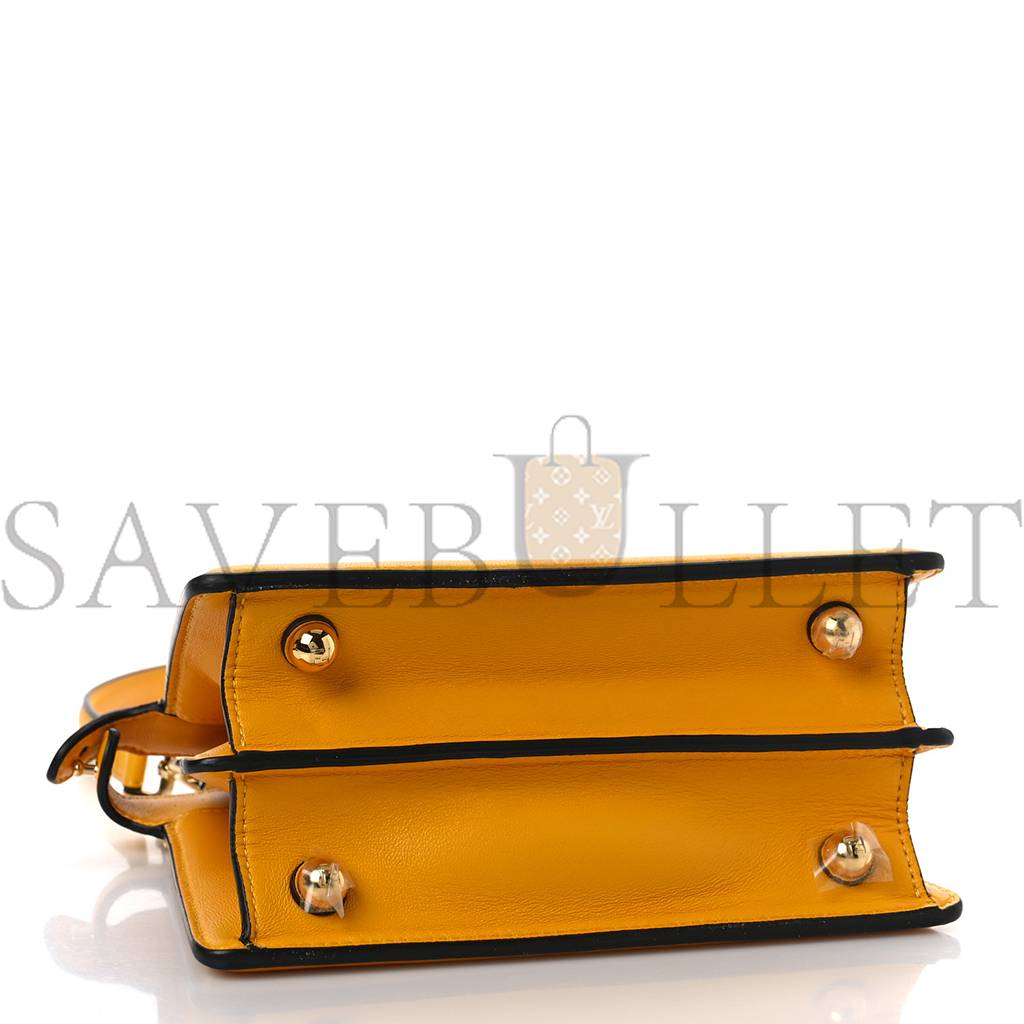 FENDI SHINY NAPPA PETITE PEEKABOO I SEE U SATCHEL MIMOSA (20*15*9cm) FENDI SHINY NAPPA PETITE PEEKABOO I SEE U SATCHEL MIMOSA (20*15*9cm)