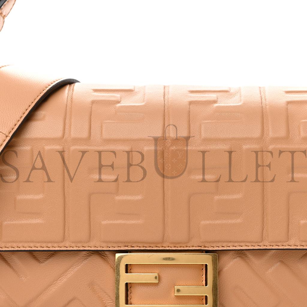 FENDI NAPPA FF 1974 EMBOSSED BAGUETTE MIELE SCURO (25*17*5cm) FENDI NAPPA FF 1974 EMBOSSED BAGUETTE MIELE SCURO (25*17*5cm)